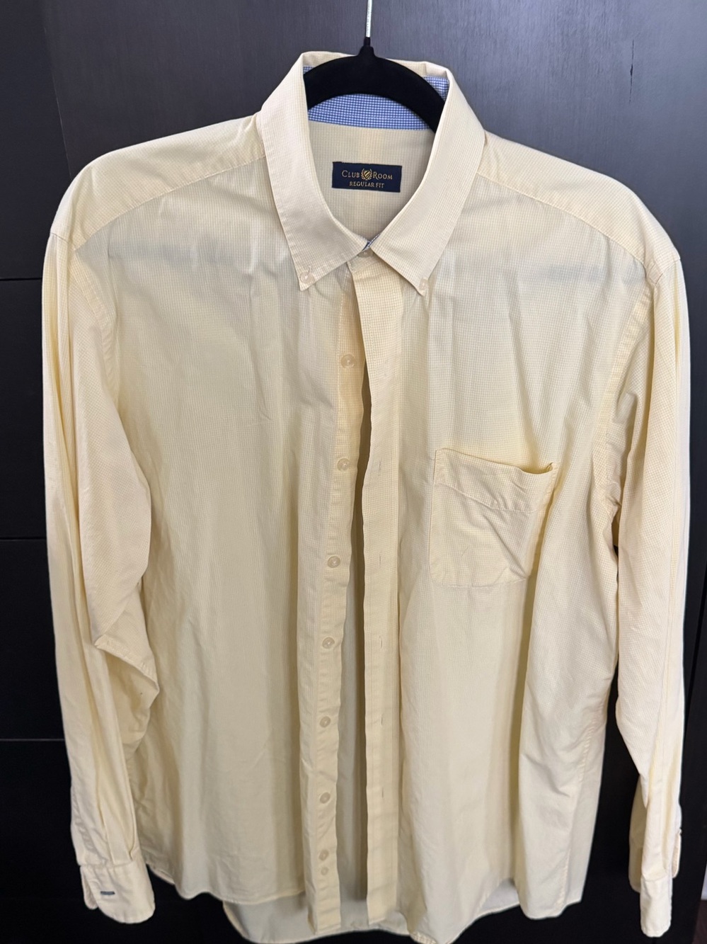 Club Room men’s regular fit, easy care, long sleeve button down, size 16 34/35